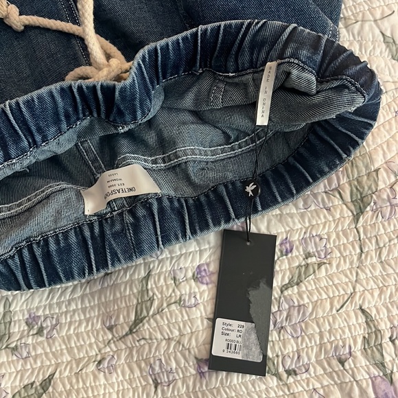 NWT One Teaspoon Shabbies size L drawstring jeans. - Picture 10 of 13